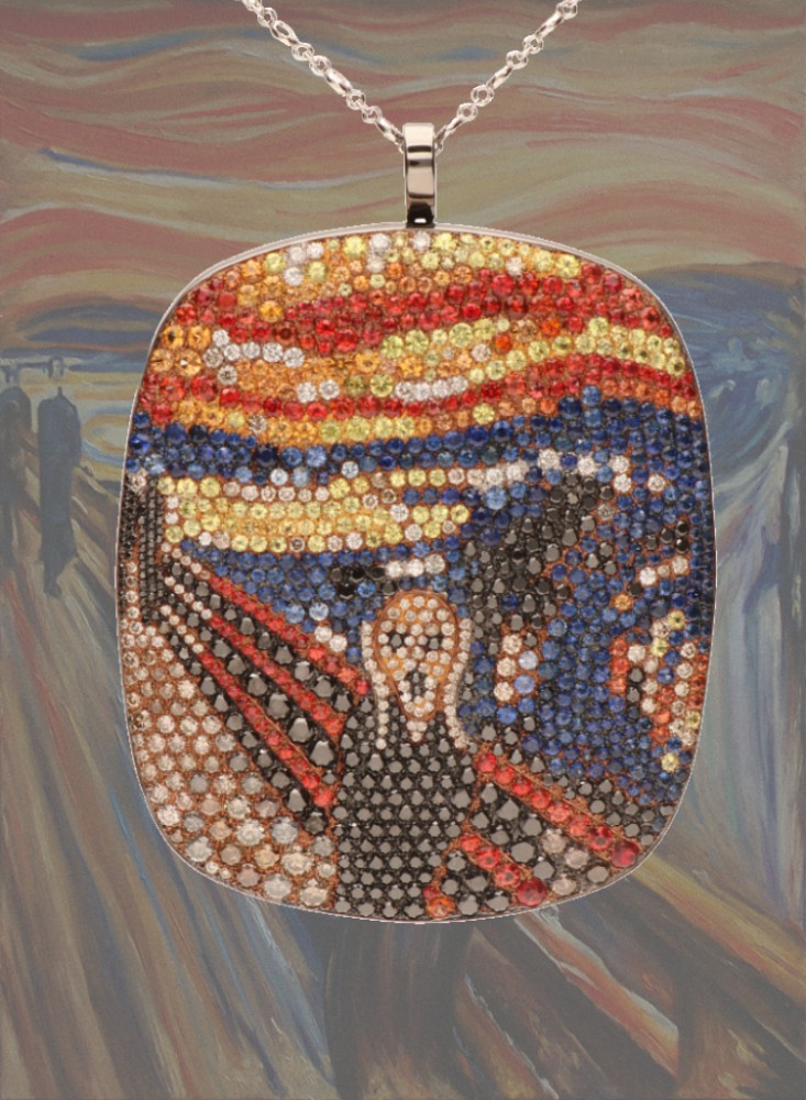 Monile raffigurante l'Urlo di Munch